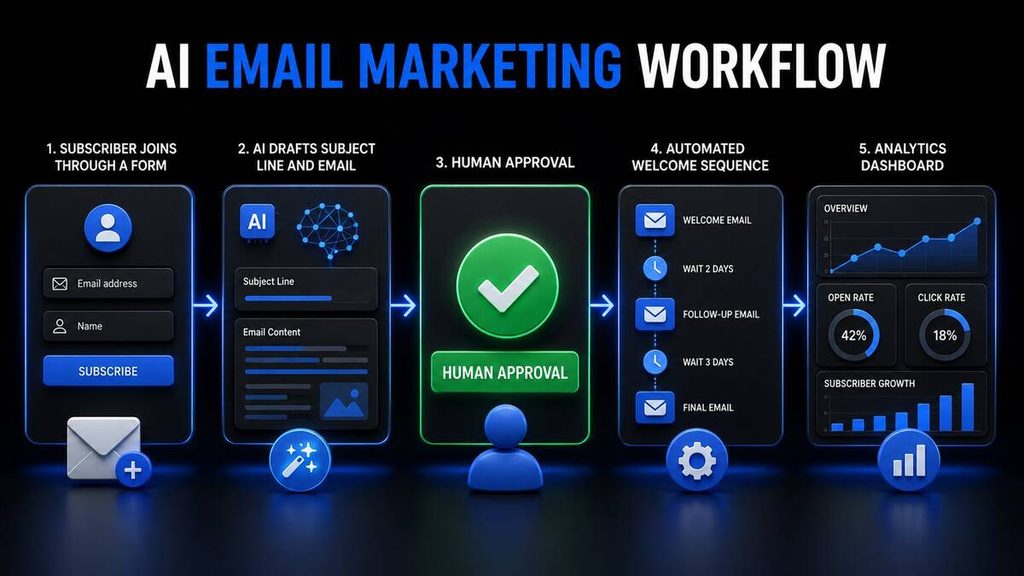 What can AI email marketing tools automate?