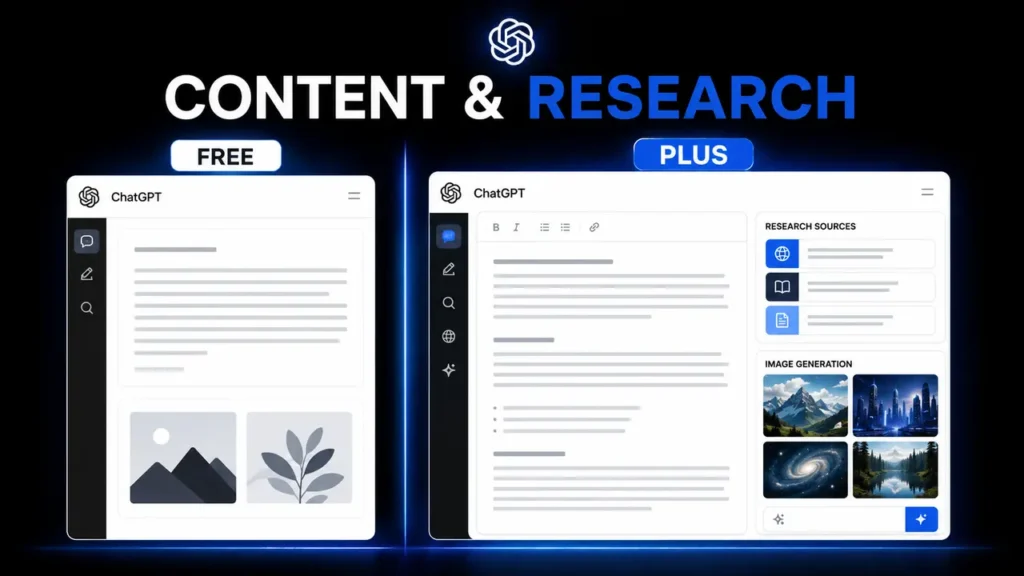 chatgpt free vs chatgpt plus