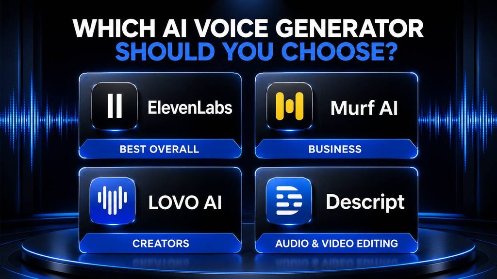 ElevenLabs, Murf AI, LOVO AI and Descript recommended for different AI voiceover needs