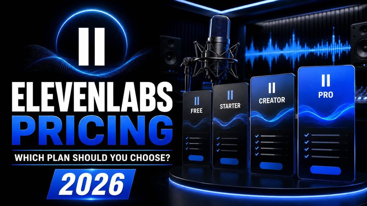 ElevenLabs pricing plans for Free, Starter, Creator and Pro subscriptions in 2026